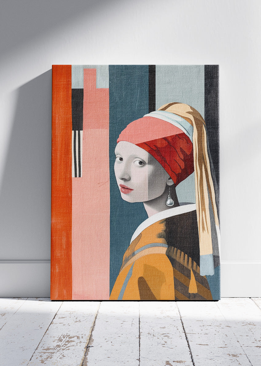 Modern Pearl Portrait Canvas & Poster Print – AI PRINT LAB