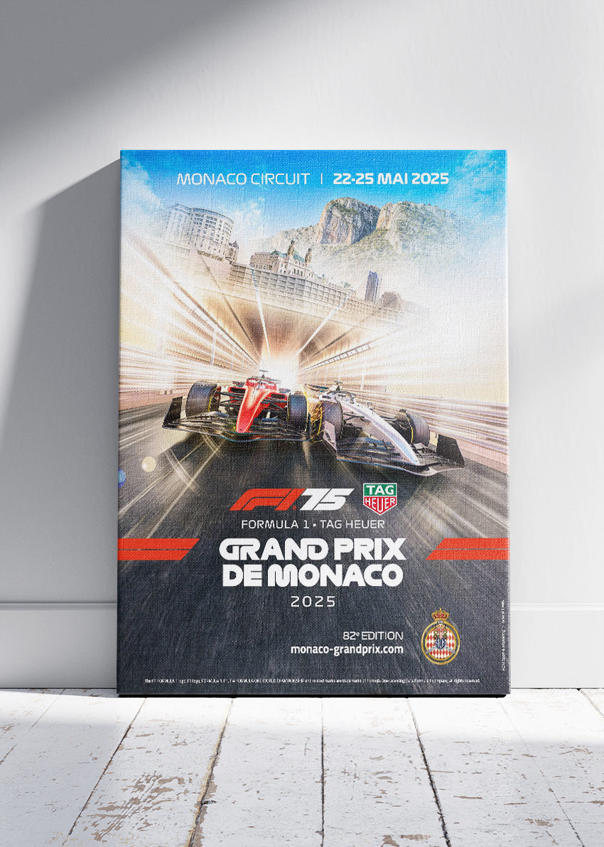 Monaco Grand Prix 2025 Formula 1 Poster Canvas & Print – AI PRINT LAB