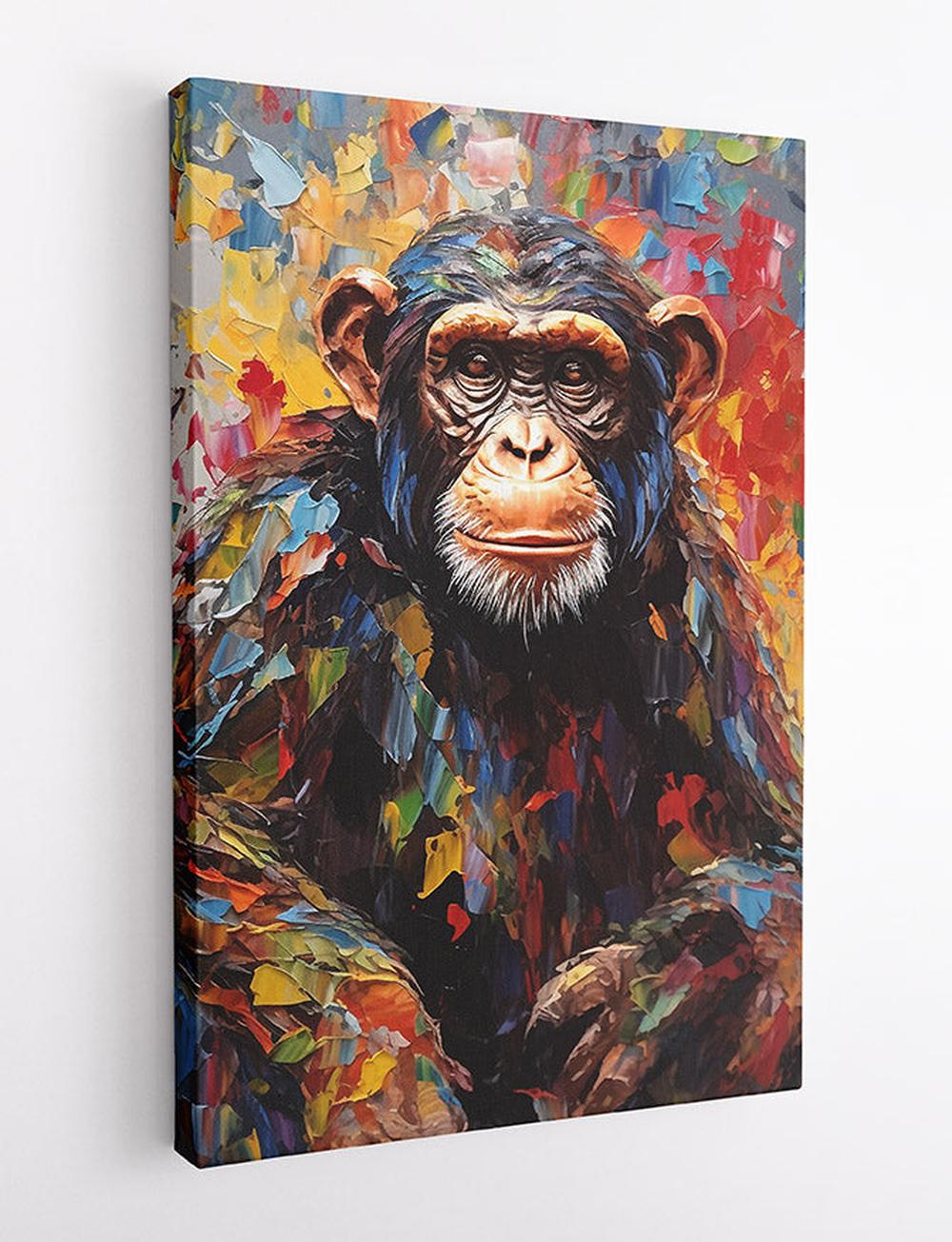 Monkey Canvas & Poster Wall Art T627 Wildlife Series