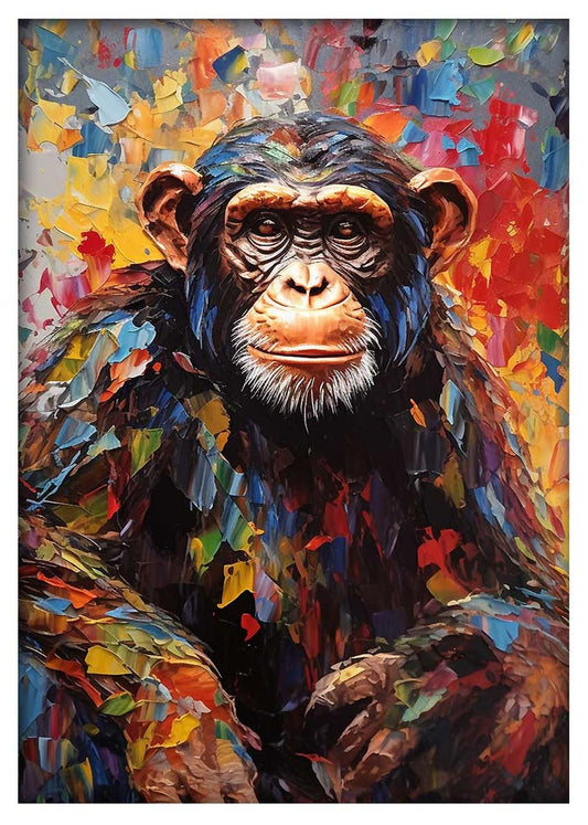 Monkey Canvas & Poster Wall Art T627 Wildlife Series