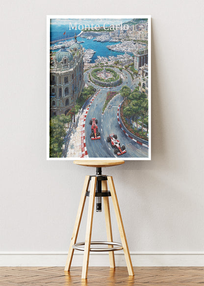Monte Carlo Monaco Grand Prix Harbor View Canvas Print & Poster – AI PRINT LAB