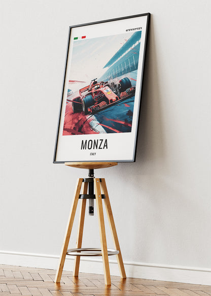 Monza Italy Formula Racing Poster & Canvas Print | Iconic Motorsport Wall Art