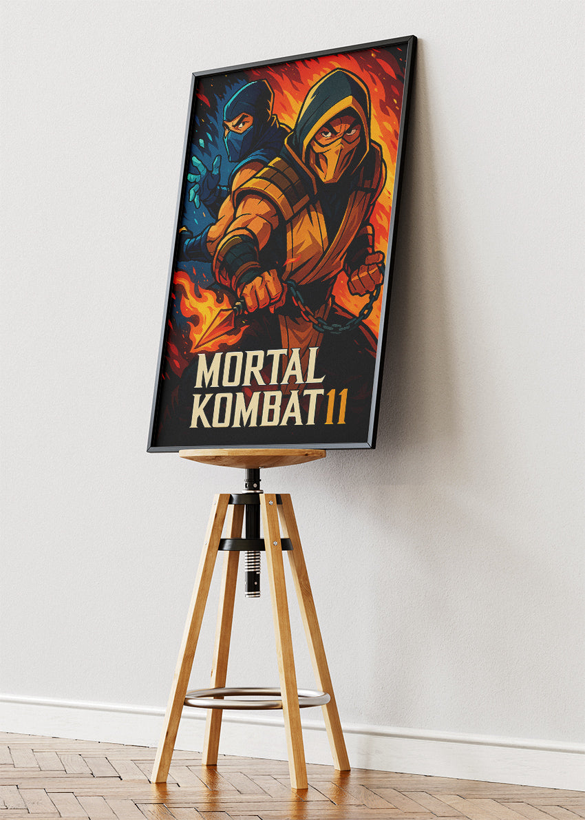 Mortal Kombat 11 Wall Art – Fire and Ice Warriors Combat Poster & Canvas