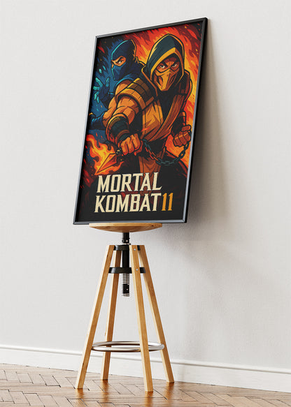 Mortal Kombat 11 Wall Art – Fire and Ice Warriors Combat Poster & Canvas