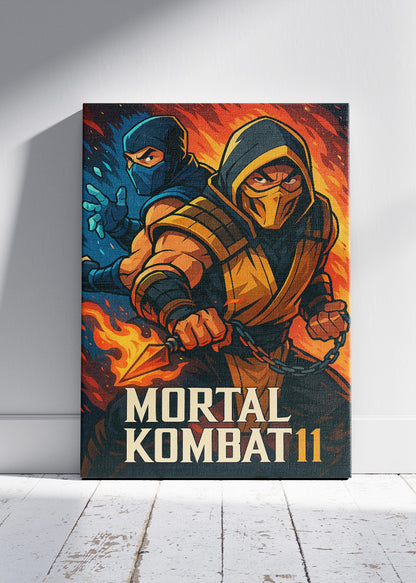 Mortal Kombat 11 Wall Art – Fire and Ice Warriors Combat Poster & Canvas
