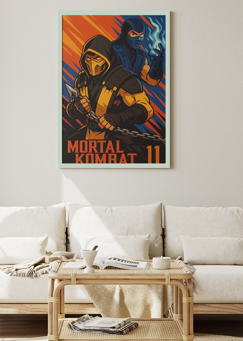 Mortal Kombat 11 Wall Art – Iconic Fighters Combat Poster & Canvas