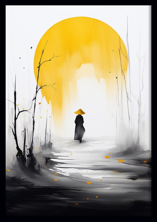 Mystic Journey Ink Art Poster & Canvas Print – T560 – AiPrintLab