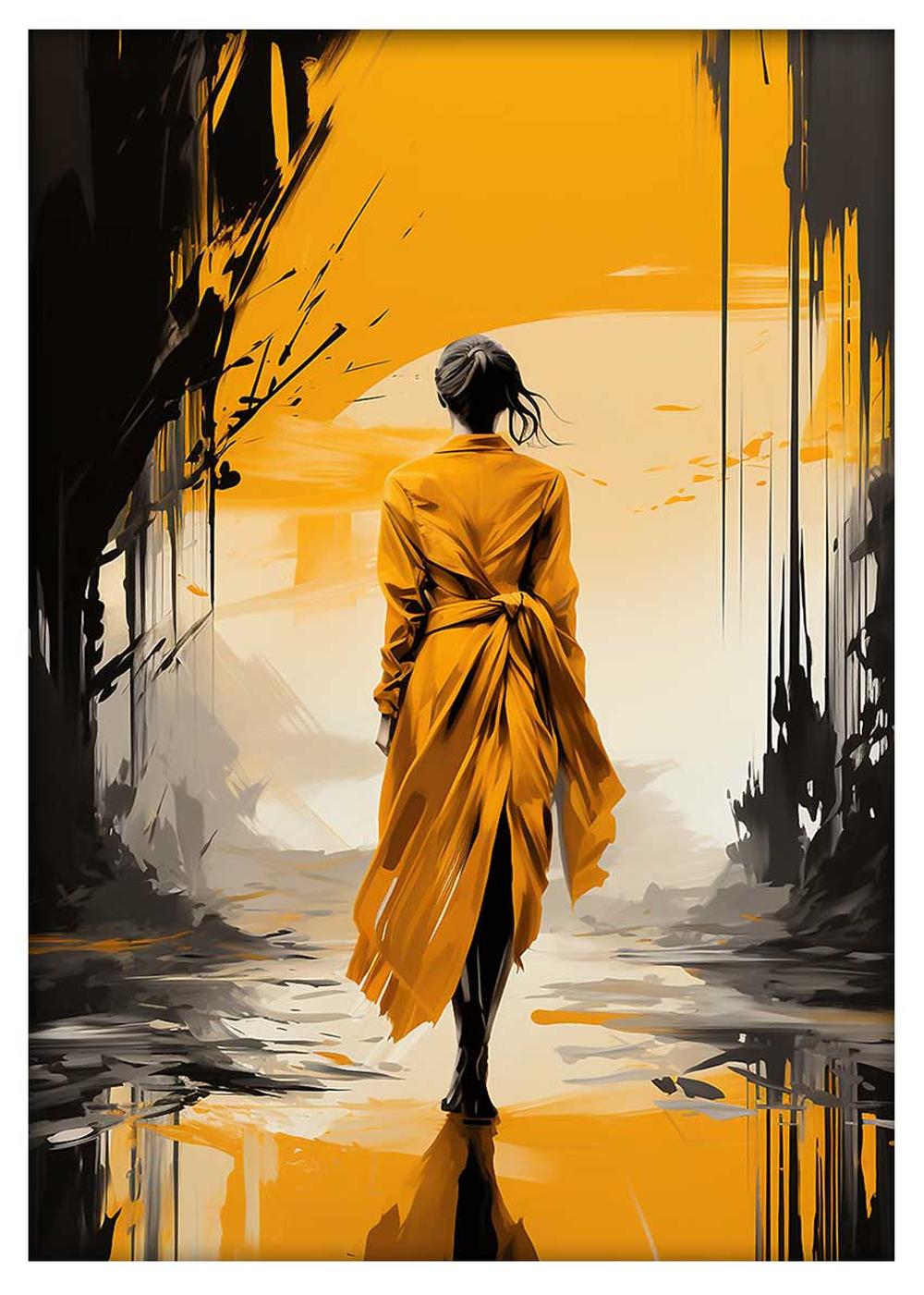 Mystical Golden Journey Canvas Art & Poster – T622 – AiPrintLab