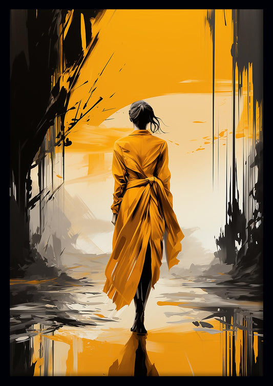 Mystical Golden Journey Canvas Art & Poster – T622 – AiPrintLab