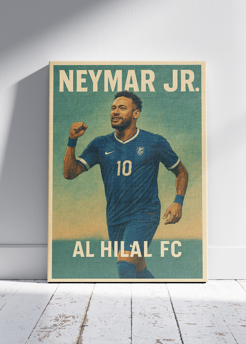 Neymar Jr. Al Hilal FC Football Wall Art | Iconic Playmaker Poster & Canvas