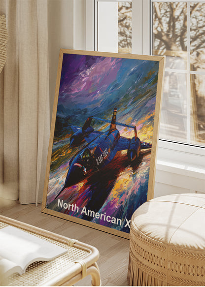 North American X-Series Aircraft Poster & Canvas Print – Illustrated Experimental Jet Wall Art