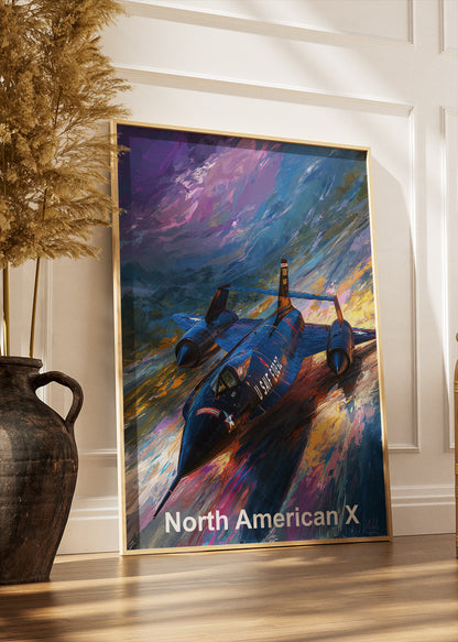 North American X-Series Aircraft Poster & Canvas Print – Illustrated Experimental Jet Wall Art