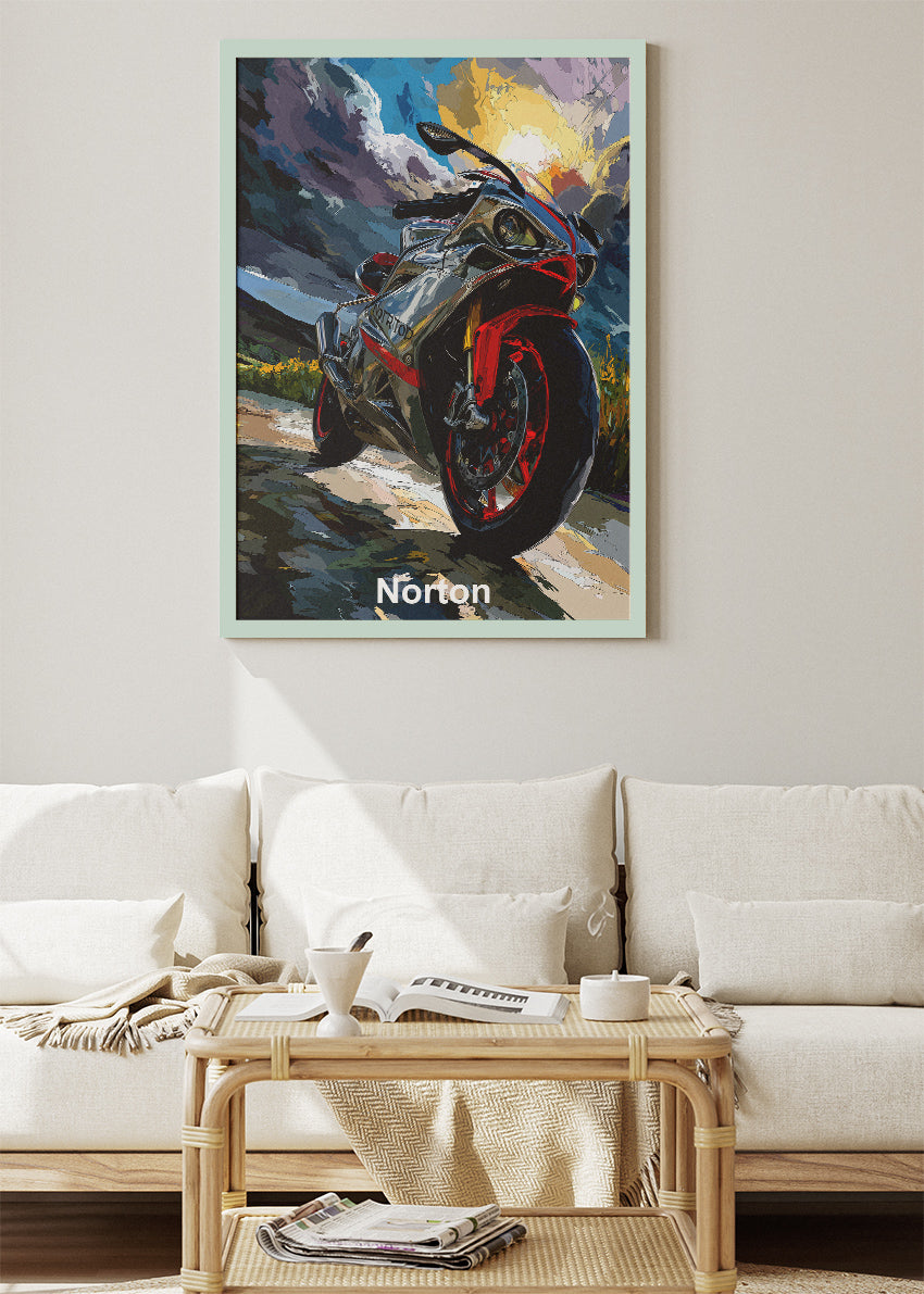 Norton Superbike Scenic Poster Canvas & Print – AI PRINT LAB