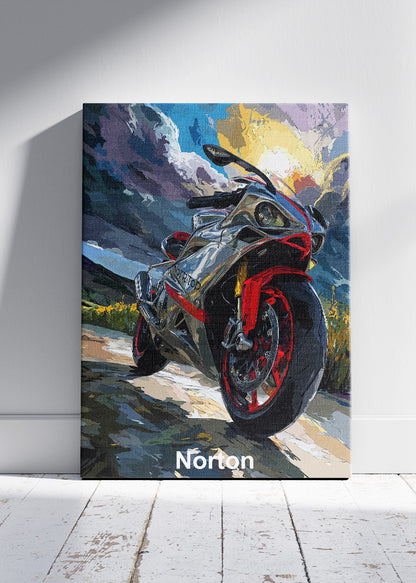 Norton Superbike Scenic Poster Canvas & Print – AI PRINT LAB