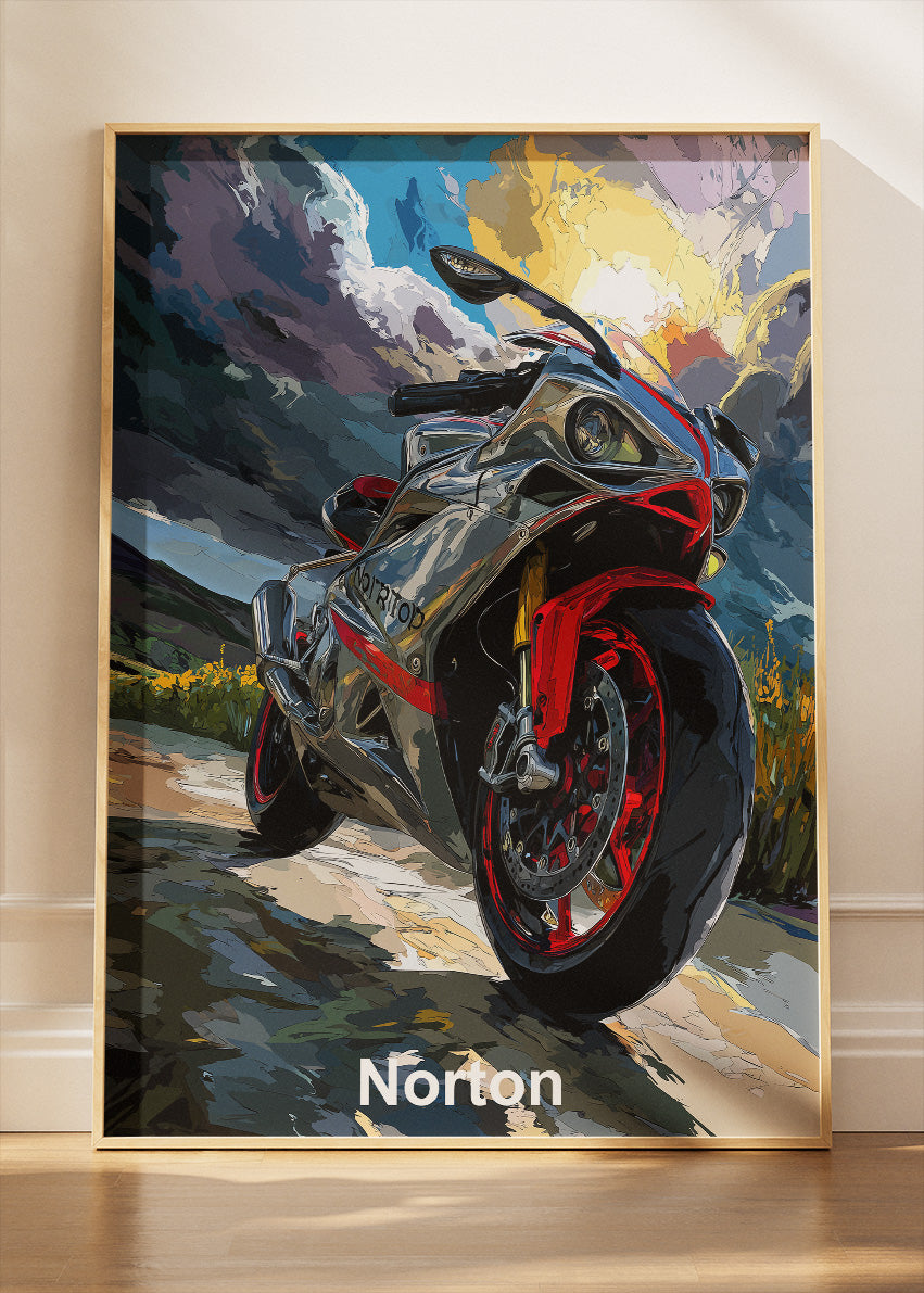Norton Superbike Scenic Poster Canvas & Print – AI PRINT LAB