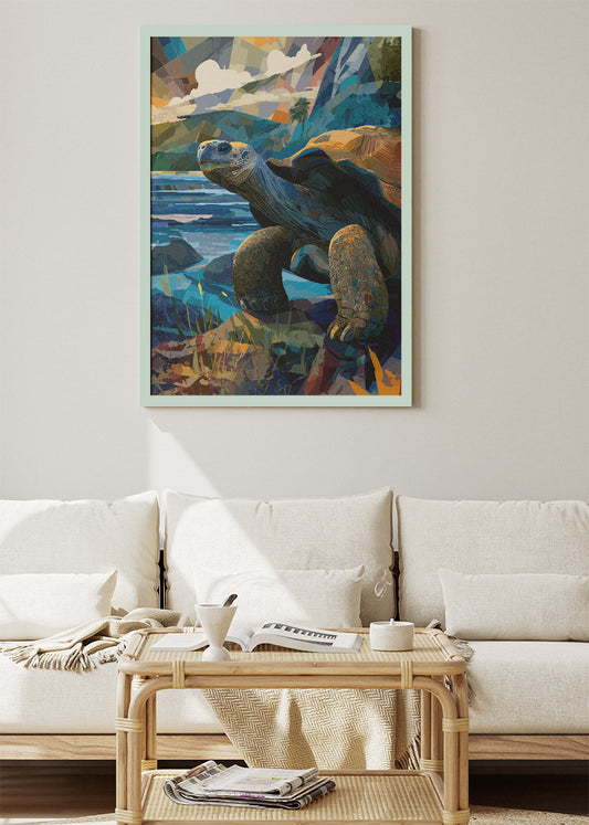 Ocean Turtle Canvas Print & Poster – Coastal Wildlife Wall Art