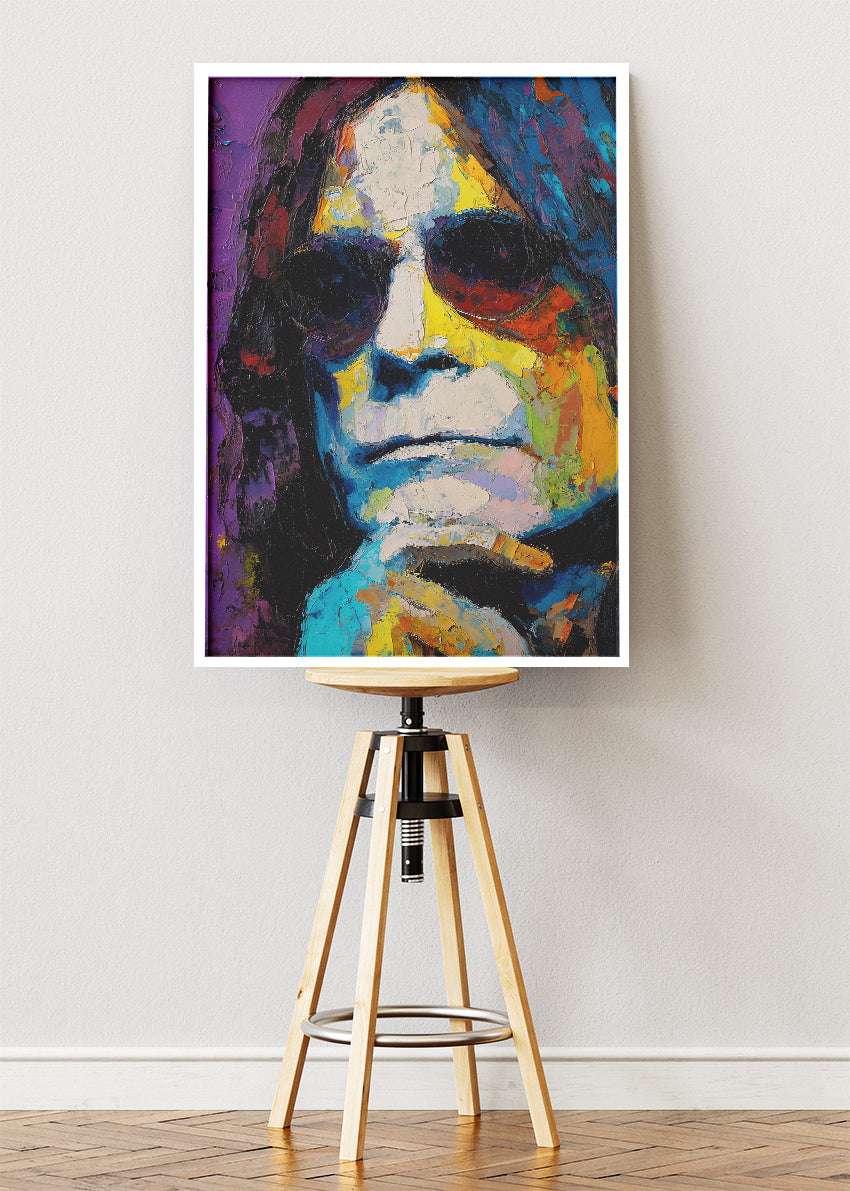 Ozzy Osbourne Inspired Psychedelic Portrait Wall Art Poster & Canvas Print