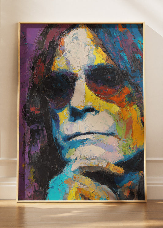 Ozzy Osbourne Inspired Psychedelic Portrait Wall Art Poster & Canvas Print