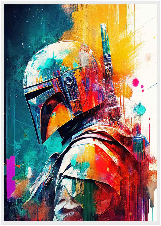 P131 Mandalorian Canvas Art Prints, Posters, and Wall Art Fantasy & Sci-Fi Collection