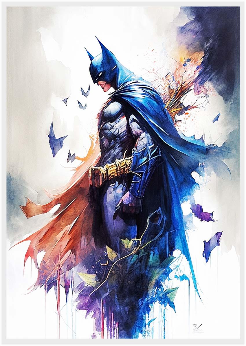 P140 Batman Canvas Art Prints, Posters, and Wall Art Superhero Collection
