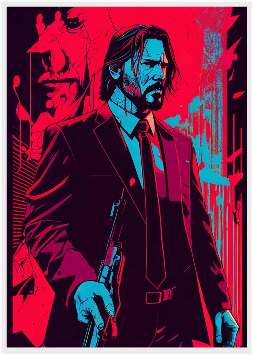 P151 John Wick Canvas Art Prints, Posters, and Wall Art Pop Art Collection