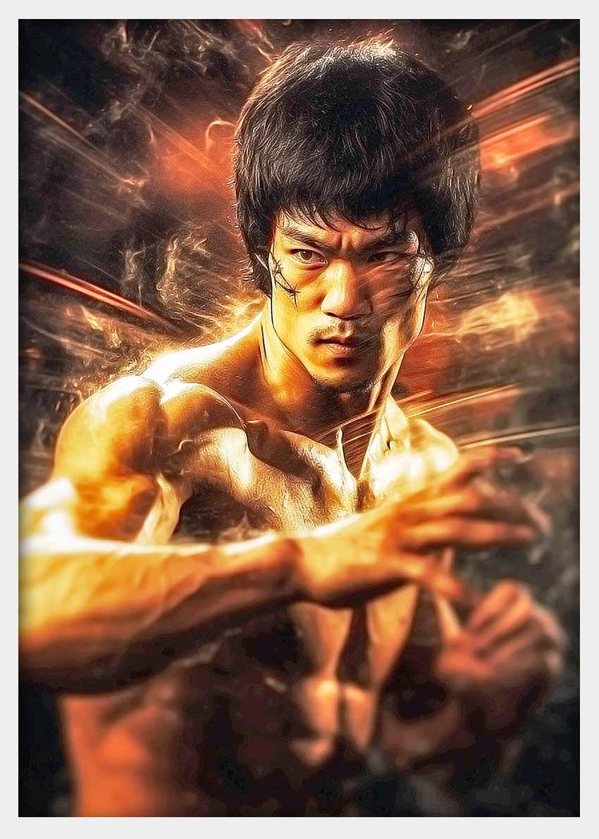 P240 Bruce Lee Canvas Art Prints, Posters, and Wall Art Superhero Collection