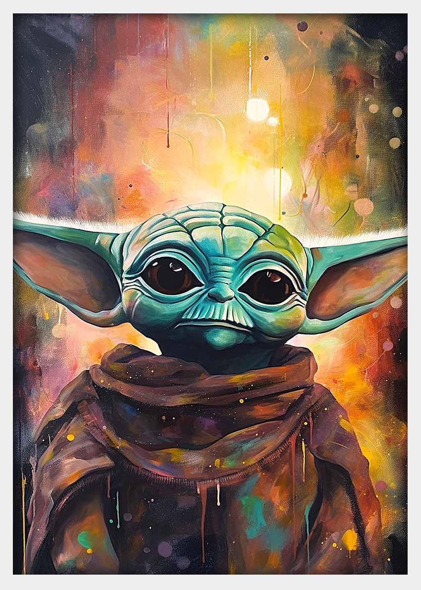 P280 Din Grogu Canvas Art Prints, Posters, and Wall Art Fantasy & Sci-Fi Collection