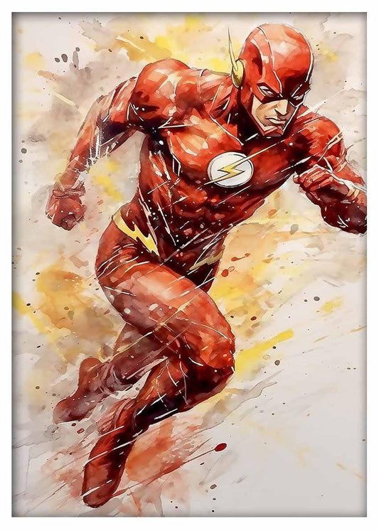 P288 The Flash Canvas Art Prints, Posters, and Wall Art Superhero Collection
