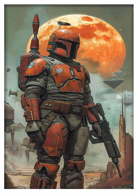 P343 – Boba Fett Canvas Art Prints, Posters, and Wall Art – Fantasy & Sci-Fi Collection