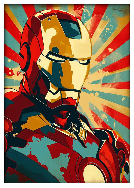 P349 – Iron Man Canvas Art Prints, Posters, and Wall Art – Superhero Collection