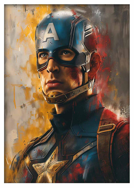 P351 – Captain America Canvas Art Prints, Posters, and Wall Art – Superhero Collection