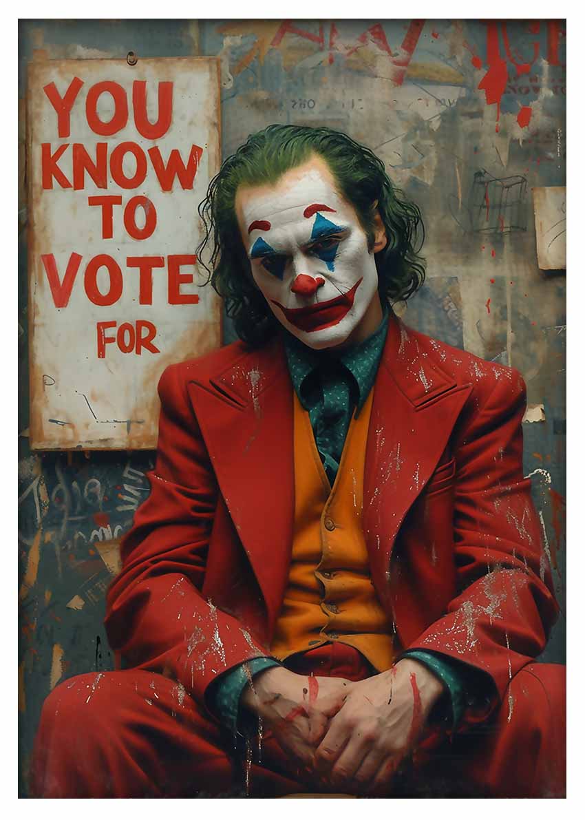 P355 – Joker Canvas Art Prints, Posters, and Wall Art – Superhero Collection