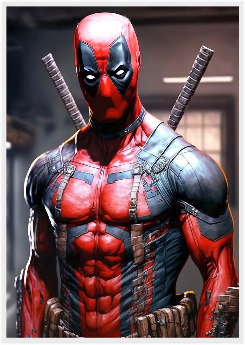 P77 Deadpool Canvas Art Prints, Posters, and Wall Art Superhero Collection