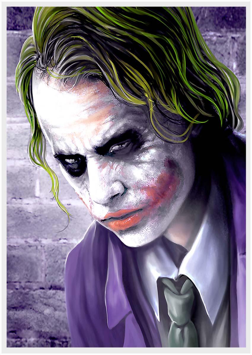 P95 Joker Canvas Art Prints, Posters, and Wall Art Superhero Collection