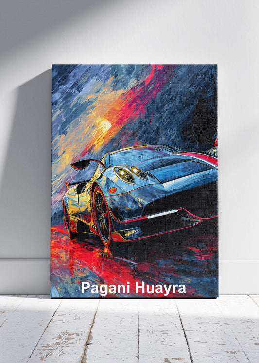 Pagani Huayra Hypercar Canvas Print & Poster – Luxury Supercar Wall Art – AI PRINT LAB