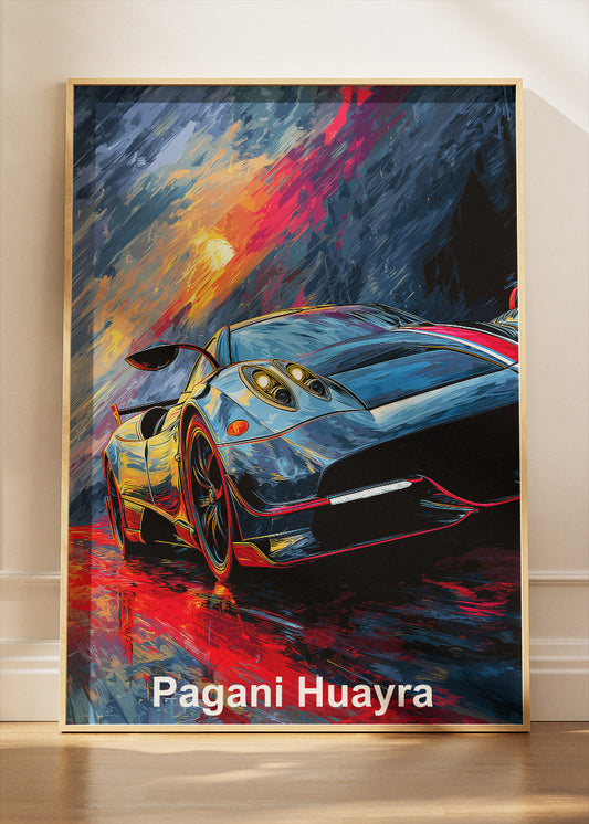 Pagani Huayra Hypercar Canvas Print & Poster – Luxury Supercar Wall Art – AI PRINT LAB