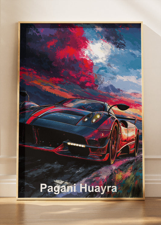 Pagani Huayra Night Performance Canvas Print & Poster – Exotic Hypercar Wall Art – AI PRINT LAB