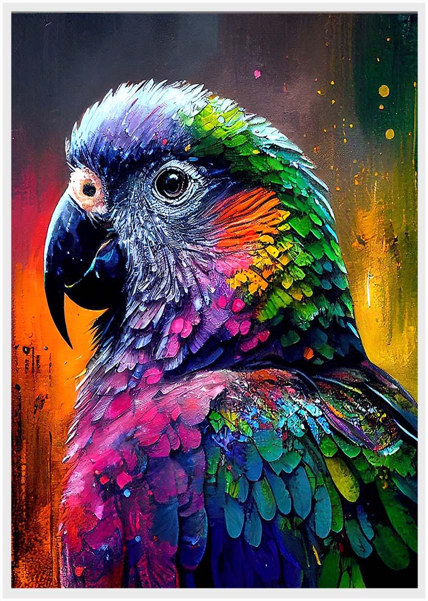 Parrot Canvas & Poster Wall Art T3 Wildlife Series