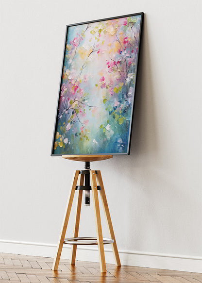 Pastel Blossom Garden Abstract Floral Canvas & Poster Print – AI PRINT LAB