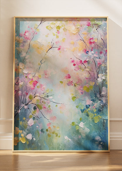 Pastel Blossom Garden Abstract Floral Canvas & Poster Print – AI PRINT LAB