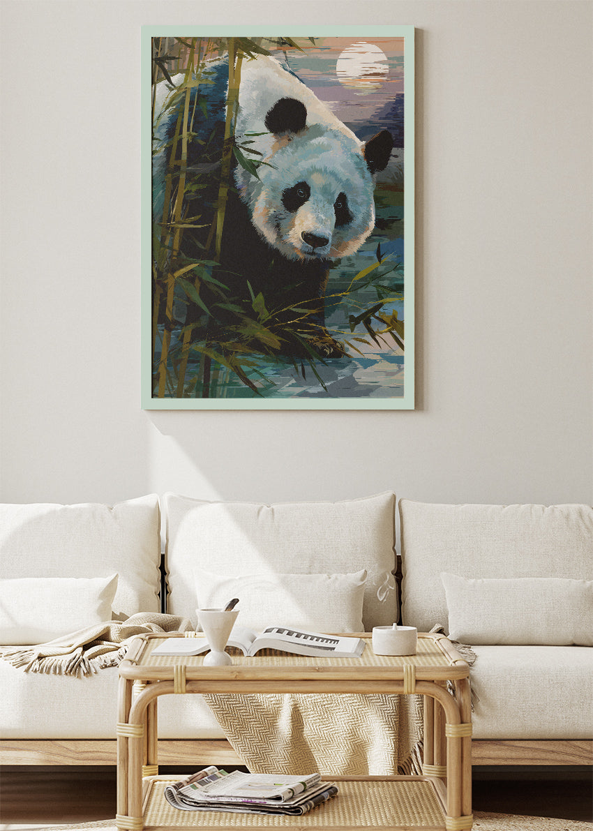 Peaceful Panda Bamboo Forest Canvas & Poster Print – AI PRINT LAB