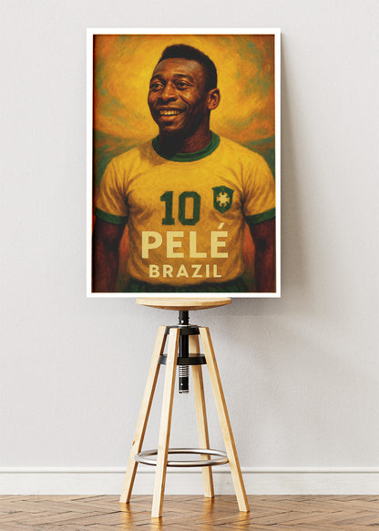 Pelé Brazil Football Wall Art | Legendary World Cup Icon Poster & Canvas