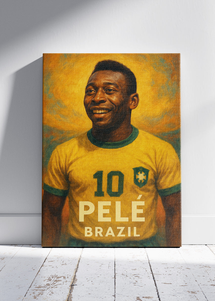 Pelé Brazil Football Wall Art | Legendary World Cup Icon Poster & Canvas