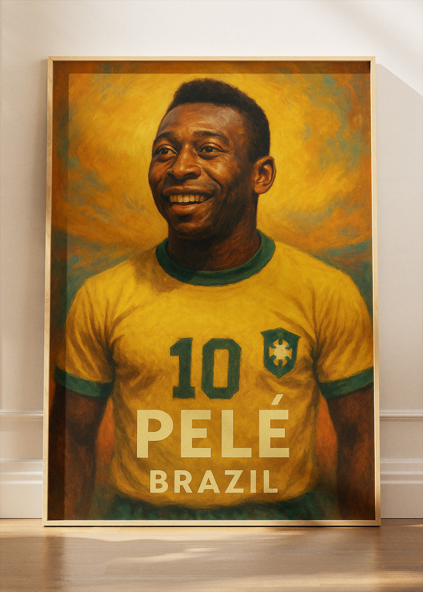 Pelé Brazil Football Wall Art | Legendary World Cup Icon Poster & Canvas