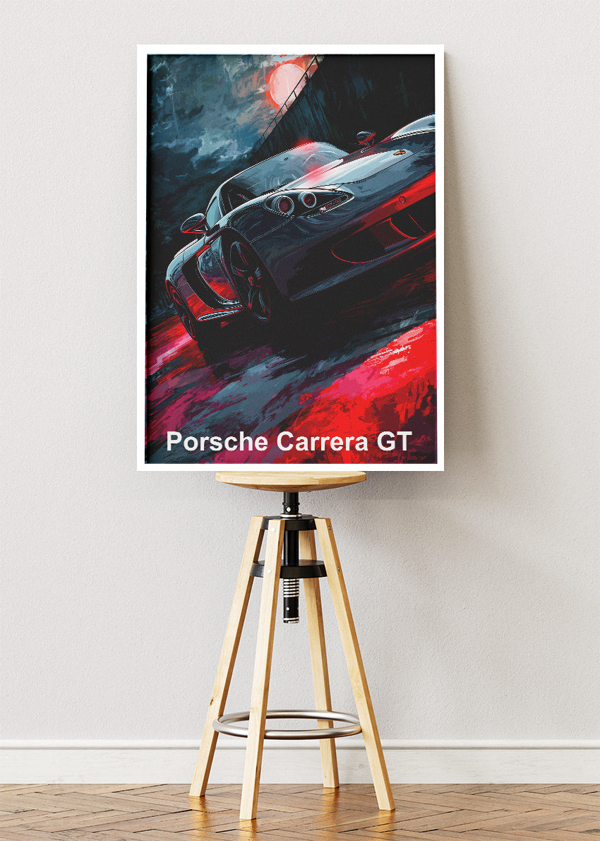 Porsche Carrera GT Night Edition Canvas Print & Poster – Cinematic Supercar Wall Art – AI PRINT LAB