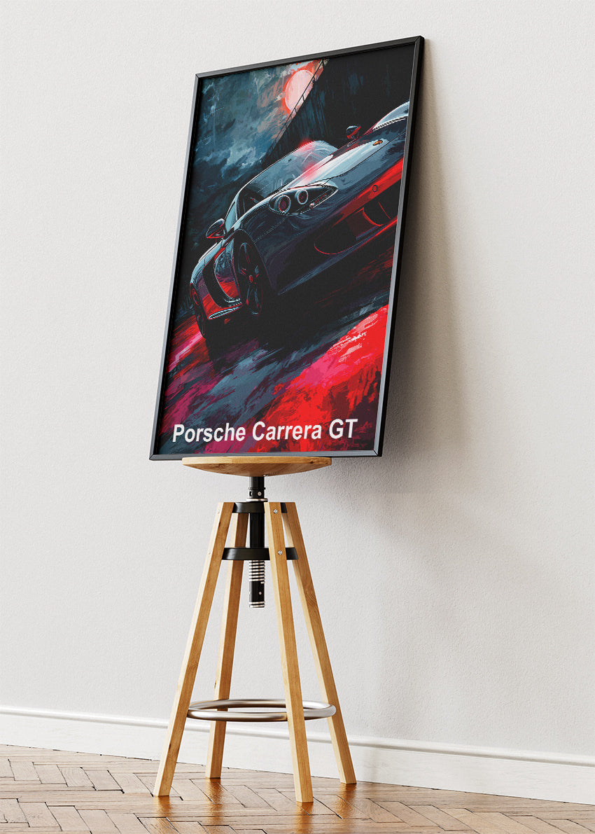 Porsche Carrera GT Night Edition Canvas Print & Poster – Cinematic Supercar Wall Art – AI PRINT LAB
