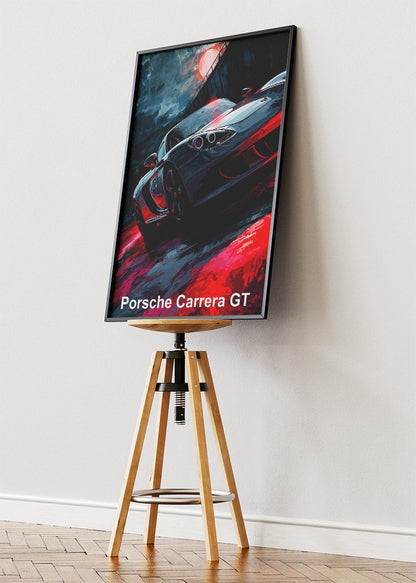 Porsche Carrera GT Night Edition Canvas Print & Poster – Cinematic Supercar Wall Art – AI PRINT LAB