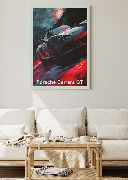 Porsche Carrera GT Night Edition Canvas Print & Poster – Cinematic Supercar Wall Art – AI PRINT LAB