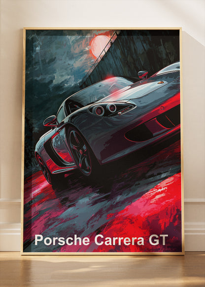 Porsche Carrera GT Night Edition Canvas Print & Poster – Cinematic Supercar Wall Art – AI PRINT LAB