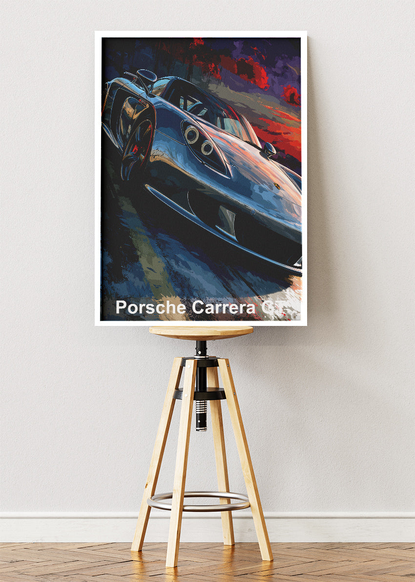 Porsche Carrera GT Performance Canvas Print & Poster – Iconic Supercar Wall Art – AI PRINT LAB